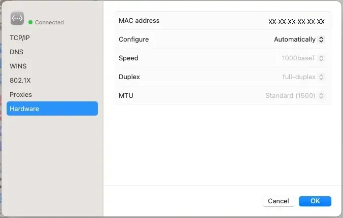 Thay đổi địa chỉ MAC trên Windows 11